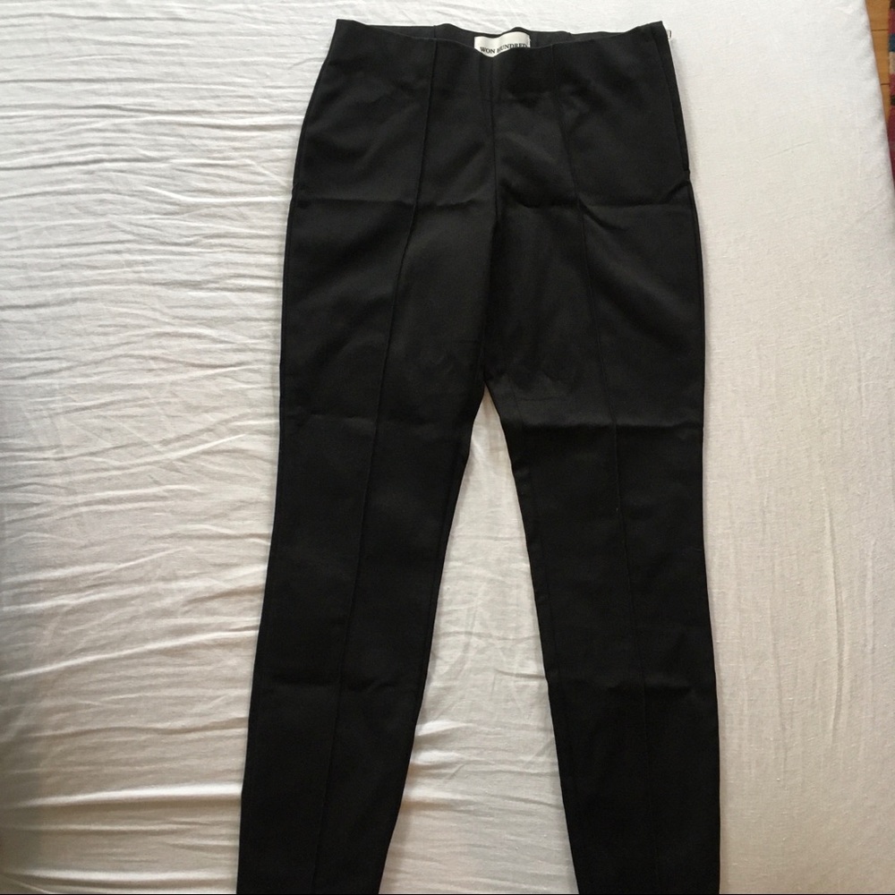 Won Hundred Side Zip Black Trousers